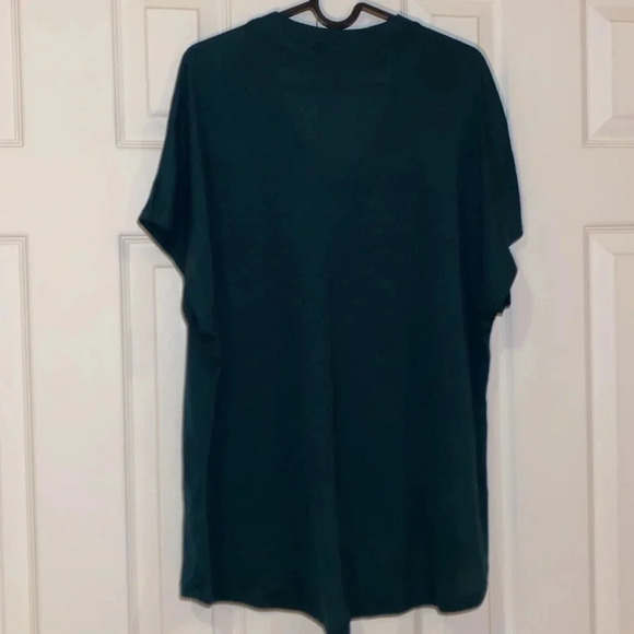 Magazine Olive Green knit V high neck  Top Sz L - Picture 4 of 10